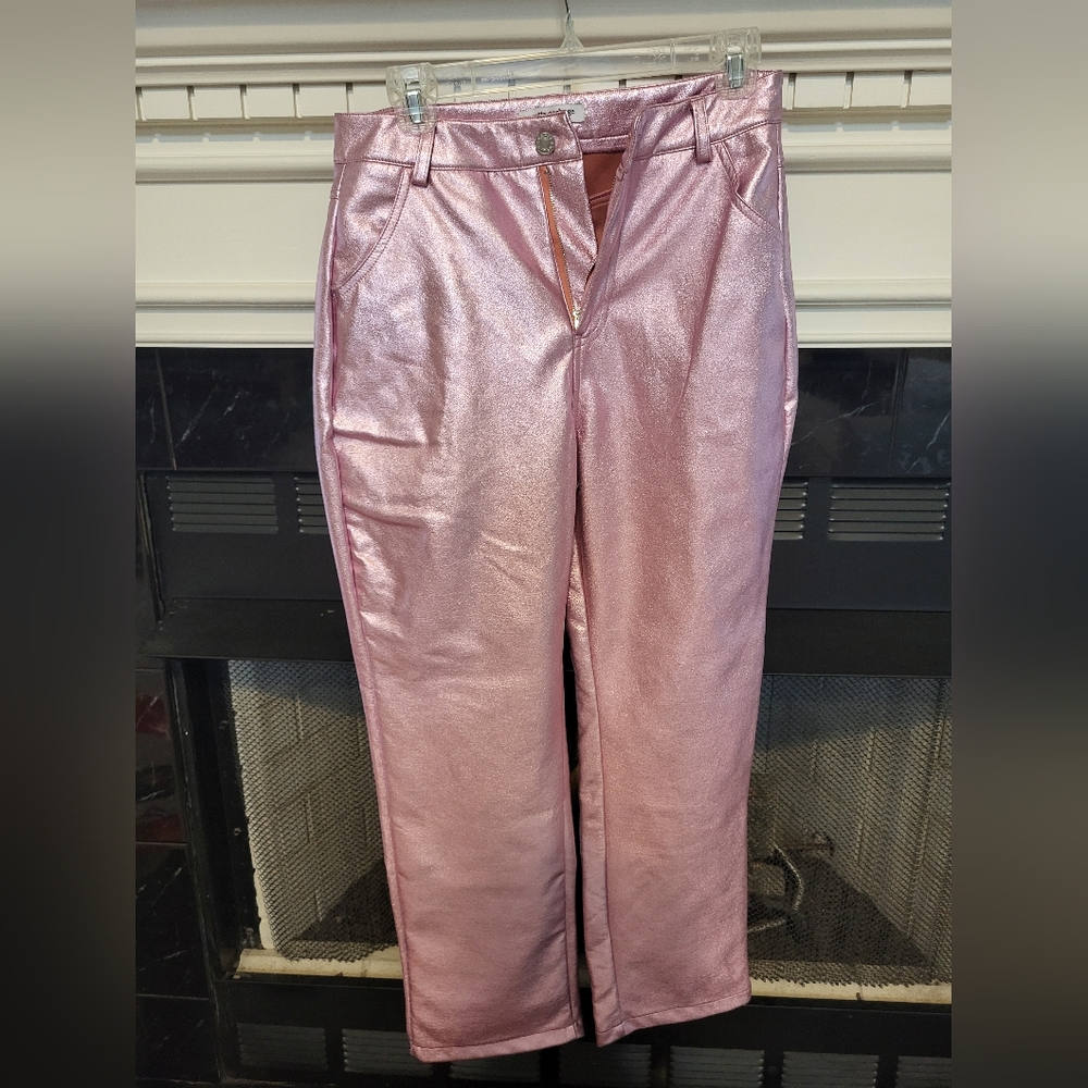Pink Metallic Pants